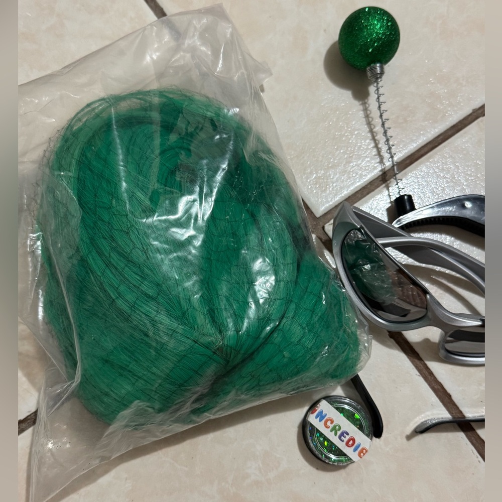 Green Wig and Accessories Set for Alien Costume
